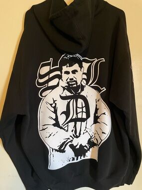 Black Graphic Hoodie SDL Chapo Nothing Personal XL Streetwear